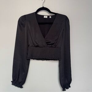Aritzia Black Wistful Blouse size XS